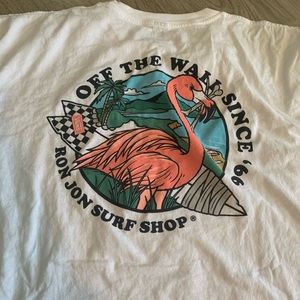 White Vans Ron Jon Surf Shop shirt